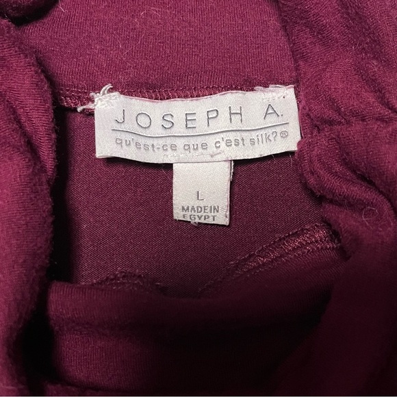 L Joseph A. Wine Red Burgundy Women’s Long Sleeve Winter Turtleneck Shirt Top - Picture 9 of 10
